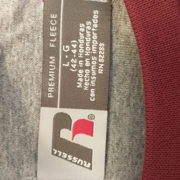 Russell red burgundy pullover sweatshirt - Picture 3 of 5